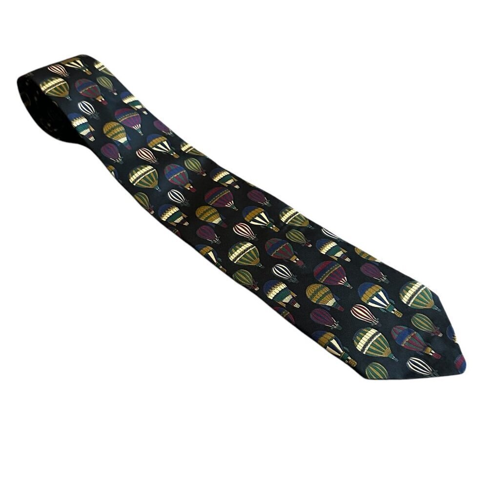 Brooks Brothers Makers All Silk Neck Tie Hot Air Balloon Print Colorful Men's